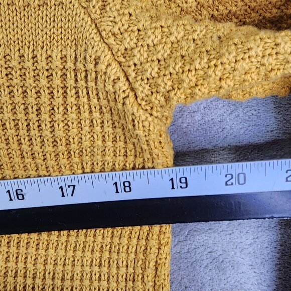 Womens Rachel Zoe Yellow Open Front Cardigan Sweater Long Sleeve Pockets Size M - Picture 9 of 11